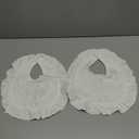 Janmercy 2 Pieces White Baptism Bib Christening Bib for Baby Girls Embroidered Crucifix Baptism