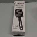 Voremy Magical Brush Detangler 2 Pack, HIPPIH Anti-Static Detangling Brush for Curly Thick Hair, No Pull Hair Brush for Women, Men, Kids, Ultra Detangler Can Add Shine and Smoothing Hair (Red & Black)