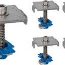 SPMC158-5PK Solar Panel Mid Clamps for 1-5/8 in. Steel Strut Channel, Solar Panel Kit with Mid Clamps and Cone Nuts for Mounting Solar Panels, Pack of 5