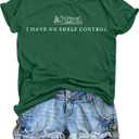 ASTANFY Book Lover Graphic Tees Women I Have No Shelf Control Shirt Book Shirts Teacher Shirts Short Sleeve (XL)