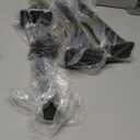 12 Pack - 12 Inch Black Hidden L Shelf Bracket (1/5 Inch Thicked) Iron Floating Shelf Brackets Rustic Industrial Metal Brackets for Shelf Support