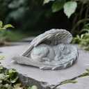 Dog Memorial Gifts for Loss of Dog,Resin Pet Memorial Statues,Forever My Guardian Angel Memorial Gifts (Gray)