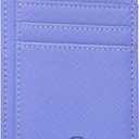 FEITH&FELLY Slim Minimalist Front Pocket Wallet RFID Blocking Credit Card Holder for Men & Women, Vegan RFID Card Holder (Saffiano Purple)