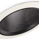 HALO 6 in. Black Recessed Lighting Sloped Ceiling White Trim with Baffle
