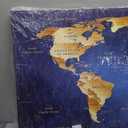 canvas wall art world map Wall Art for Living Room Office Wall Decor map of the world Pictures for Bedroom World Map Art Large Kitchen Decor 40"X20" Motivational Painting for Dining Room Wall Decorations