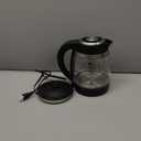 Chefman Electric Kettle, 1.8L 1500W, Hot Water Boiler, Removable Lid for Easy Cleaning, Auto Shut Off, Boil-Dry Protection, Stainless Steel Filter, BPA Free, Borosilicate Glass Electric Tea Kettle (Black)