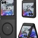 DUEDUE for Motorola Moto Razr 2025/2024 Magnetic Case, Moto Razr 60/50 Case [Compatible with MagSafe], Anti-Scratch Shockproof Protective Phone Case for Motorola Razr 2025/2024/60/50 6.9", Black