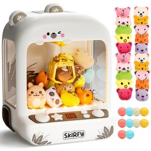 Skirfy Mini Claws Machines for Kids,Vending Machines Toys for Boys Girls 6 7 8 9 Year Old,Arcades Games Toys Bear with LED Light & Adjustable Sound,Birthday Party for 6-12 Year Old Boys Girls
