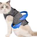 Coppthinktu Cat Anxiety Jacket, Anxiety Vest for Cats, Cat Anti Anxiety Vest, Shirt for Cat, Cats Calming Wrap Vet Recommended Calming Solution Vest for Fireworks, Travel, Separation (Medium, Grey)