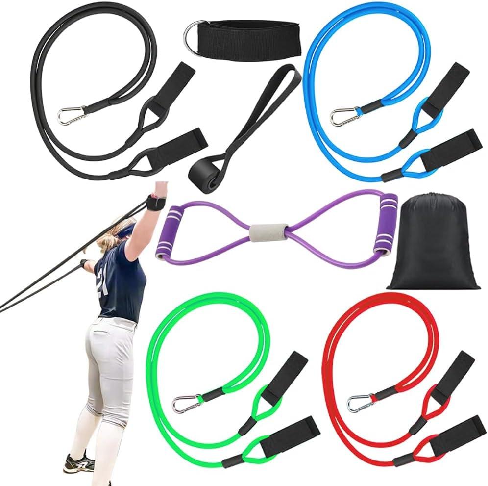 Baseball Softball Resistance Training Bands - Pitching Trainer and Arm Trainer for Pitching Arm Strength Throwing Warm up Stretching