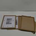Egofine 11x14 Picture Frames 4 Pack Display Pictures 5x7/8x10 with Mat or 11x14 Without Mat Made of Solid Wood Covered by Plexiglass for Table Top Display and Wall Mounting Photo Frame, Light Brown