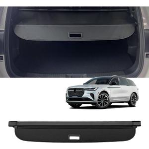 AUXKO Retractable Cargo Cover for Lincoln Nautilus 2026 2025, Trunk Cargo Cover Luggage Security Shade Cover for 2026-2024 Lincoln Nautilus Shielding Anti-Peeping Luggage Privacy Screen, Carbon Fiber
