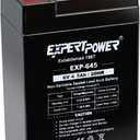 ExpertPower EXP645-6V 4.5Ah / 20HR SLA Rechargeable 6V Battery for Ride on Toys, Emergency Light, Exit Sign Battery Replacement, Sealed Lead Acid 6 Volt Batteries with F1 Terminals