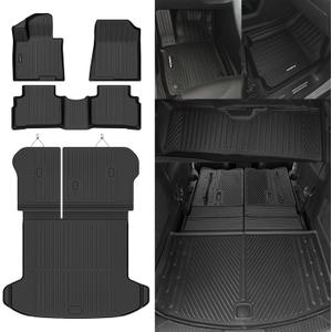 Naibeve Floor Mats for 2023 2024 2025 2026 Kia Sportage Gas (Not for Hybrid) - All Weather for Kia Sportage Floor Mats & Trunk Mat with Backrest Mat Accessories