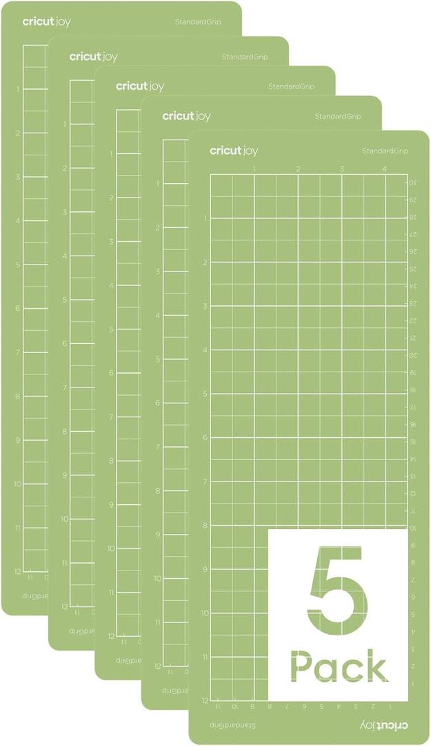 Cricut StandardGrip Mat Pack (5 count, 4.5in x 12in) - for Joy Machine