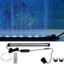 Carefree Fish Aquarium 24/7 Mode Timer Submersible LED Light Full Spectrum CRI 82~85 Tank Underwater Light & Nanometer Materials Air Stone 3Ft Tubing Waterproof Rating IP68 (No Included Air Pump)
