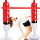 ShinyRelief Syringe Inflatable Limbo Game Halloween Party Carnival Game Fun Limbo Party Stick Fake Injector Inflatable Decoration Enhance Family Bonding for Adult Backyard Lawn Indoor Outdoor