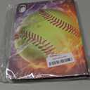 Case for iPad (A16) 11th Generation 11 Inch 2025, iPad 10th Generation 10.9 Inch 2022, Premium PU Leather Stand Folio Cover with Auto Sleep/Wake, Burning Softball Fire and Water