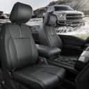 CreekT Full Set Seat Covers for Ford F150 2015-2025, Waterproof Pickup Custom Fit Faux Leather Seat Covers for Ford F-150 Accessories, for F150 2021 2022 2023 2024 2025 Super Crew/Crew Cab(XL,XLT)