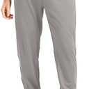Blouty Men's Joggers Pants with Zipper Pockets Stretch Workout Athletic Sweatpants Gym Golf Joggers for Men Casual Running (X-Large, Light Grey)