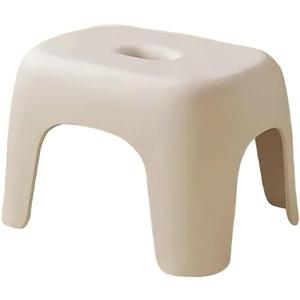 Plastic Step Stool, Heavy-Duty ABS Bathroom Shower Stool, Non-Slip Bath Seat with Rubber Pads, 12.2x9.25x7.68 Inch,