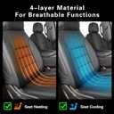 EKR Custom Seat Covers for Chevrolet 2025-2027 Tahoe/Suburban,7-Seats | Armrest Top W/Recessed Tray,2nd Row Captain Chairs,W/No TV,Faux Leather 1:1 Custom Full Set Seat Cushion(Black)