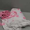 Women's Bo Peep Costume with Pink Bonnet Hat Polka Dot Dress Halloween Cosplay Outfit for Adult (X-Large)