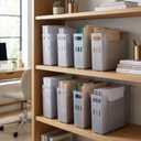 BINO | Plastic Storage Bins, Narrow - 2 Pack | THE CANYON COLLECTION | Clear Storage Bins for Organization | Clear Containers for Pantry | Fridge & Freezer Organizer Bin | Cabinet & Pantry Organizers