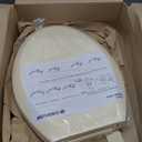 HIGHCRAFT Premium Elongated Toilet Seat with Slow-Close Design, Adjustable Hinges & Quick Removal Mechanism - Molded Plastic Toilet Seat - Fits Standard Elongated Toilets - Oval Seat in Bone/Beige