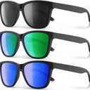 Polarized Sunglasses for Men and Women - Classic Fashion Sun Glasses Shades for Driving, Outdoor Sports, and Daily Wear UV400 Protection