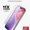 ZAGG XTR5 Screen Protector for iPhone 17 Pro - Glass, Blue Light Protection, 11X Stronger, Eyesafe CPF60 Tech, Anti-reflective Tech, Vibrant Color & Touch Sensitive Tempered Glass, Easy To Install