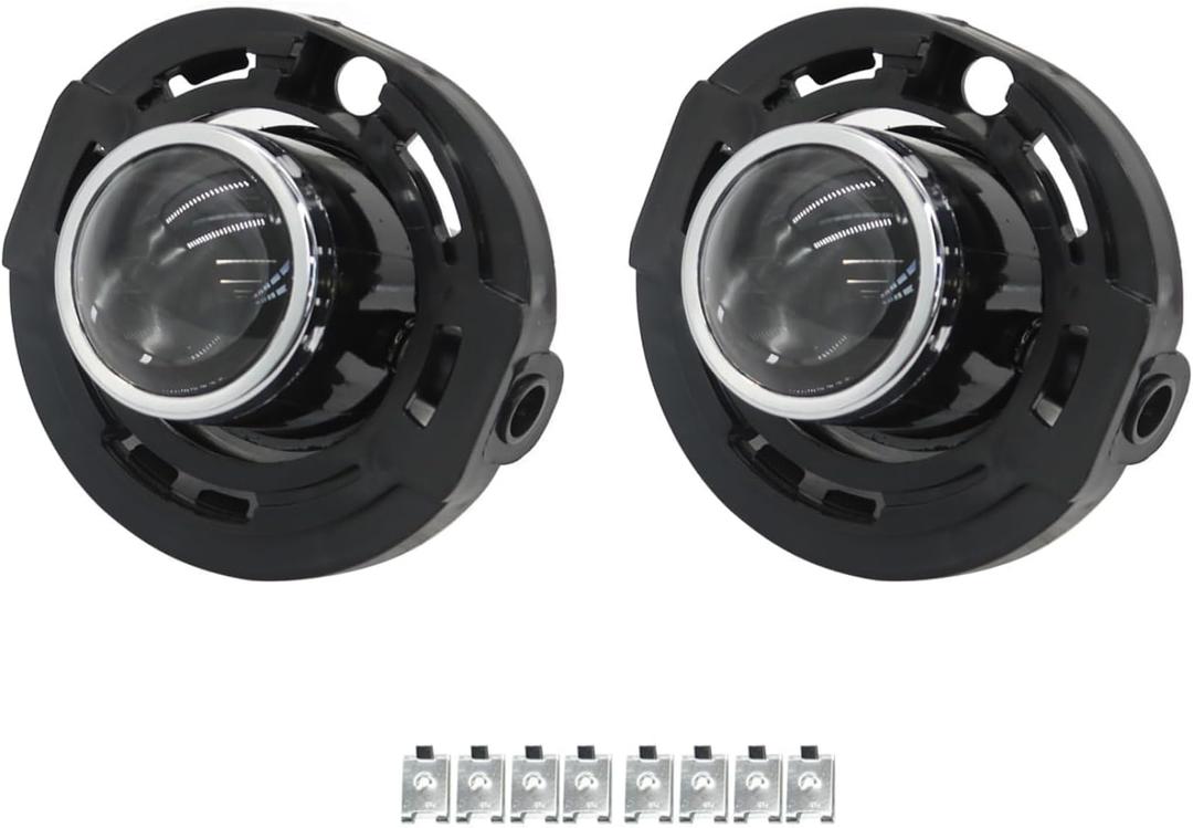 Pair Fog Lights Assembly Compatible with 2014-2020 Grand Cherokee 2021 Cherokee Left and Right Front Fog Lamps Clear 5182021AB 108A125OEU