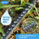Hlinker Flat Soaker Hose 25 FT for Garden Beds, 25Ft 1/2" Linkable Consistent Drip Irrigation Hose Save 80% Water, Leakproof Heavy Duty Double Layer Sprinkler Hose