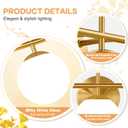 3-Light Bathroom Light Fixtures, Brushed Gold Vanity Lights for Bathroom with Milky White Glass Ball Shade, 19.3 inch Bathroom Lighting Fixtures Over Mirror, Wall Sconce for Bedroom(Bulb Not Included)