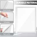 Teling 24 Pcs Plastic Folders with Front Clear Pockets and Business Card Holder 2 Pockets Folders for Letter Size Paper, School Office Financial Statements Supplies Nice Gift for School (White)