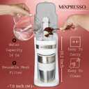 Mixpresso White Personal Single Serve Coffee Maker with 14oz Travel Mug, Drip Small Coffee Maker with Auto Shut Off, Reusable Filter, Works with Ground Coffee Only Not for K-Cup Pods