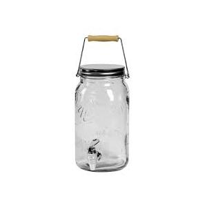 Mason Craft and More Glass Drink Dispenser with Lid - Clear