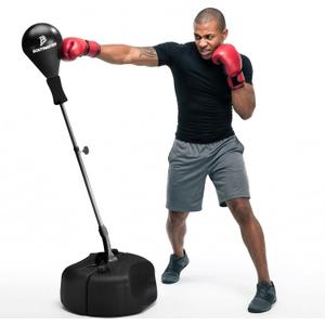 TechTools Punching Bag with Stand, Boxing Bag for Teens & Adults - Height Adjustable - Speed Bag for Training, Boxing Equipment, Stress Relief & Fitness