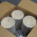 Lamosi 50 Pack - 16 oz Insulated Disposable Coffee Cups with Lids, To Go Paper Coffee Cups with Lids, Corrugated Ripple Wall Cup for Hot Drink, Office, Coffee Bar (Gray)