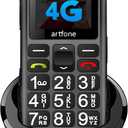 C1+4G Pro Black - Big Buttons Cell Phone for SeniorsBasic Phone with SOS ButtonCharging Station1800mAhLoud SpeakerTalking ClockSpeed DialHands-freeLarge FontUnlocked PhonesFM Radio