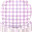48Pcs 7 Inches Gingham Party Supplies Purple Paper Plates Disposable Plaid Decorative Dinner Dessert Serving Plates for Baby Shower Wedding Birthday Party
