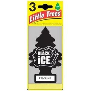Little Trees Black Ice Scent Car Air Freshener Solid, Pack of 3