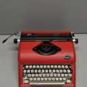 Maplefield Vintage Manual Typewriter Machine - Red Typewriter for Writers & Authors - Antique Desk Decor & Office Accessory - Compact Design & Easy Setup