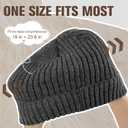 MIG4U Beanie Hat Wool Knitted Fleece Lined, Warm Soft Coral Thick Cuffed Beanie Cap, Classic Double-Layers Winter Hat (Gray)