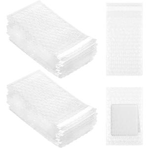 300 Pack Clear Self-Sealing Bubble Cushion Wrap Bags Bulk, 4" x 5.5" Double Wall Plastic Bubble Wrap Pouches Small Shockproof Packing Protective Bags for Moving Shipping Packaging Storage