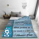 Son Gifts from Mom Flannel Throw Blanket Inspirational Never Give Up Trophy Blanket Birthday Graduation Mothers Day Gift Super Soft Fuzzy Cozy Blanket for Couch Sofa Bed 50"x60"