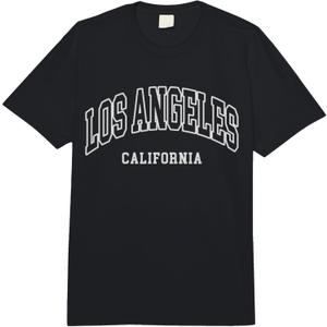 Los Angeles - California - Throwback Design - Classic Comfort Colors Adult Heavyweight T-shirt (Small, Black)