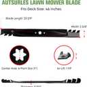 942-04290 Mulching Mower Blades for Cub Cadet Enduro XT1-46 XT2-46 ZT1-46 LT46 LX46 LTX1045 LTX1046 RZT46, for Craftsman T140 T240 942-04290-X 942-04244 for 46 inch Deck 6 Point Star 2 Pack