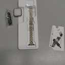 Slim Watch Band Compatible with Apple Watch 41mm 45mm 42mm 44mm 40mm 38mm Metal Stainless Steel Watchband Suitable for iWatch 10/9/8/7/6/5/4/3/2/1/SE Series Women Luxury Strap (Silver and Gold)