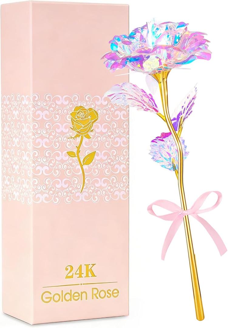 Befinr Mothers Day Rose Gifts for Mom, Women Mom Gifts for Brithday, Galaxy Glass Rose Forever Preserved Flowers Eternal Crystal Roses Mother's Rose Gifts for Grandma Daughter Wife Girlfriend